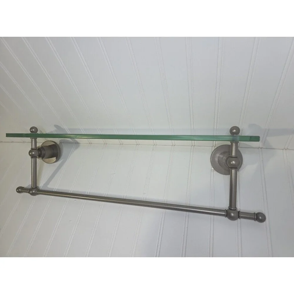 Allied Brass Astor Place 22 Inch Vanity Integrated Towel Bar Glass Shelf NEW